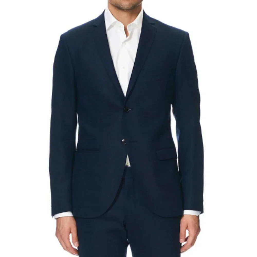 Tiger Of Sweden Mens Size 52 Navy Wool Jil 9 Button Blazer